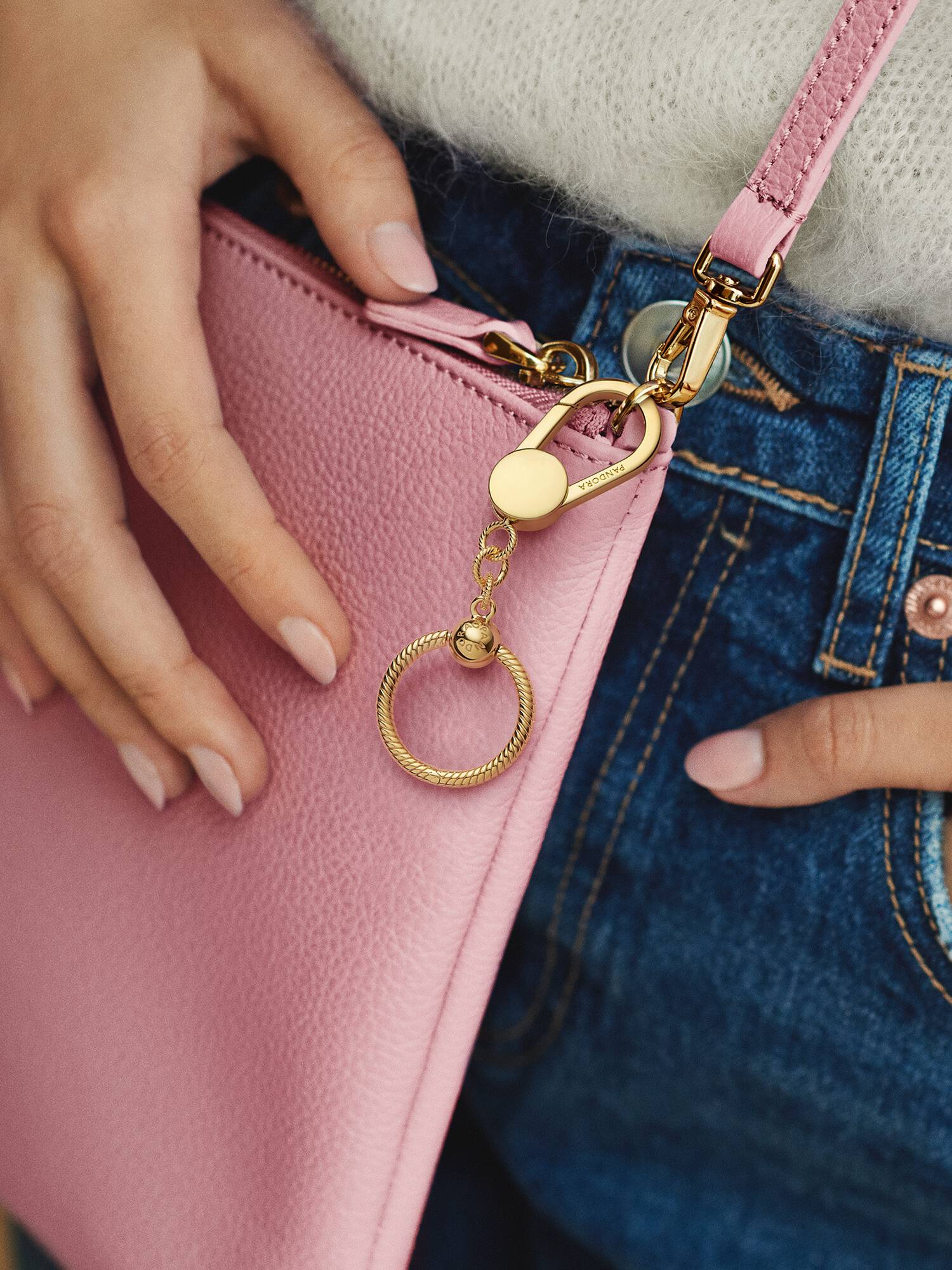 Petit Porte-Charms pour Sac Pandora Moments Gravable