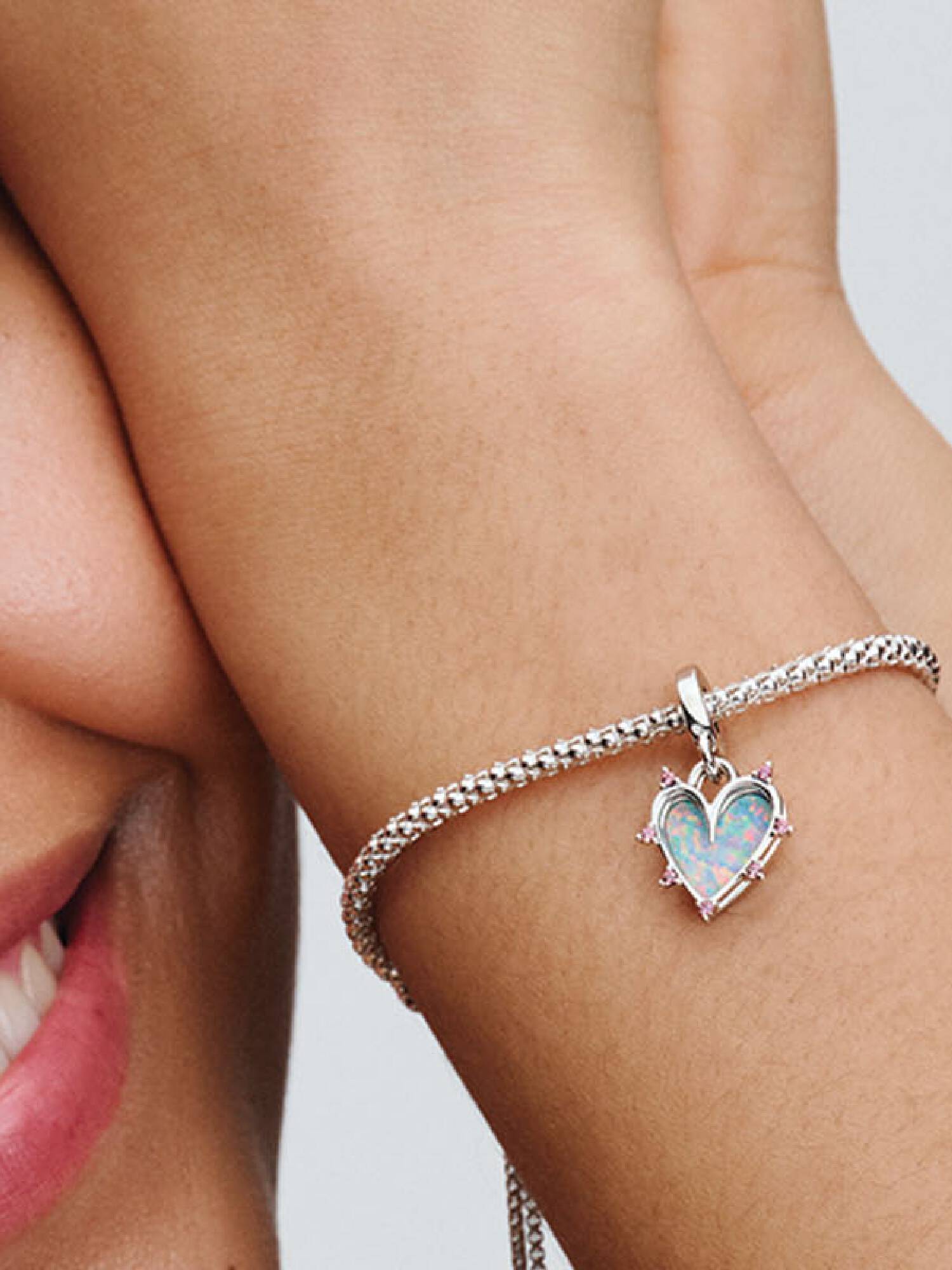 Charm Pendant Double Opalescent Amitié