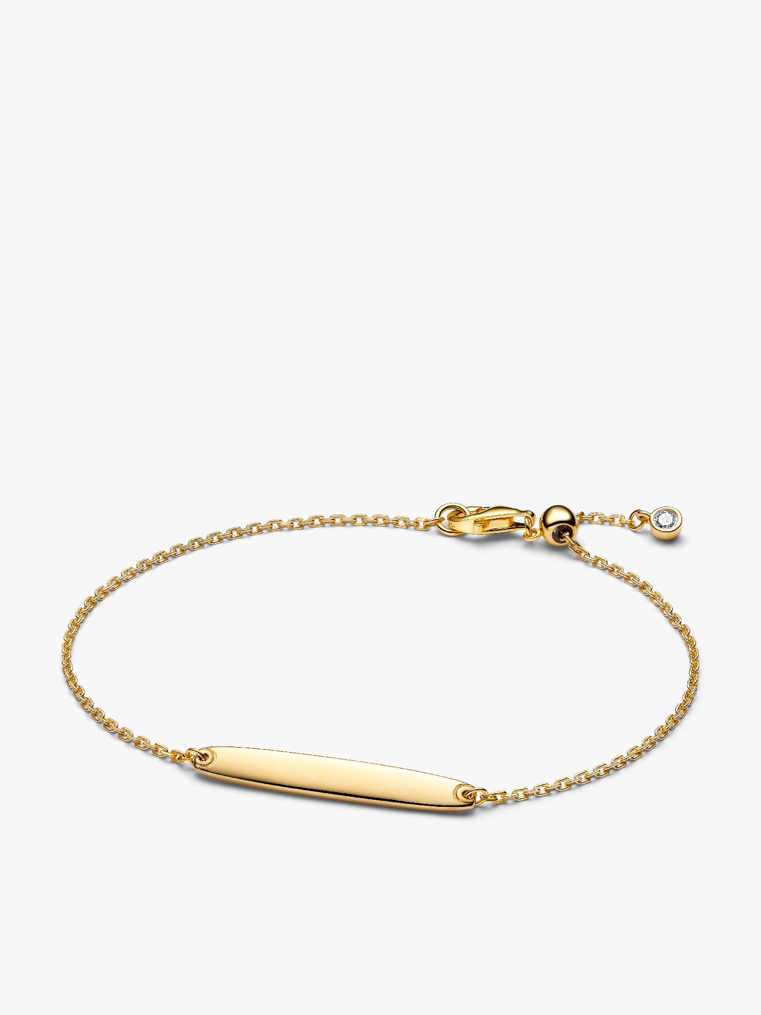 Bracelet à Maillons Barre Gravable Doré