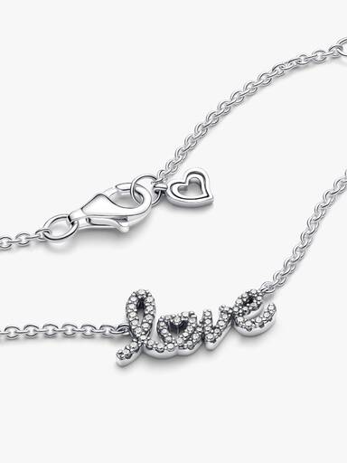 Collier Amour Manuscrit Étincelant