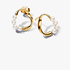 Clous d’Oreilles Cercle de Forme Organique & Perles de Culture d'Eau Douce Traitées Clous d’Oreilles Cercle de Forme Organique & Perles de Culture d'Eau Douce Traitées