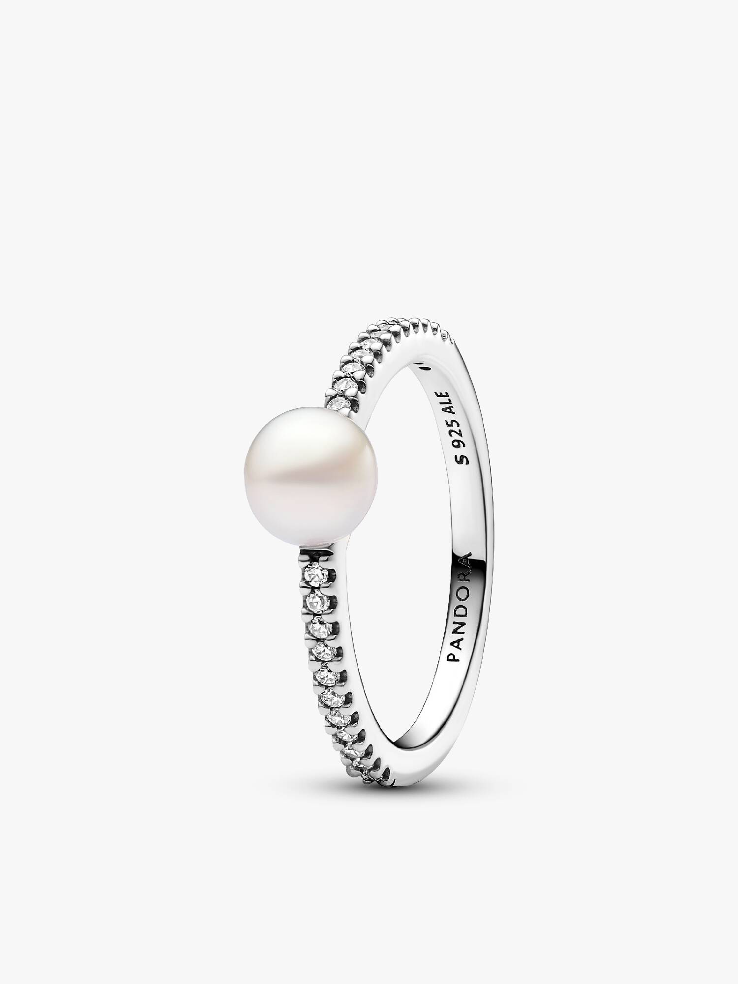 Bague Perle de Culture d'Eau Douce Traitée & Pavé