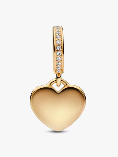 Charm Pendant Plaque Cœur Gravable