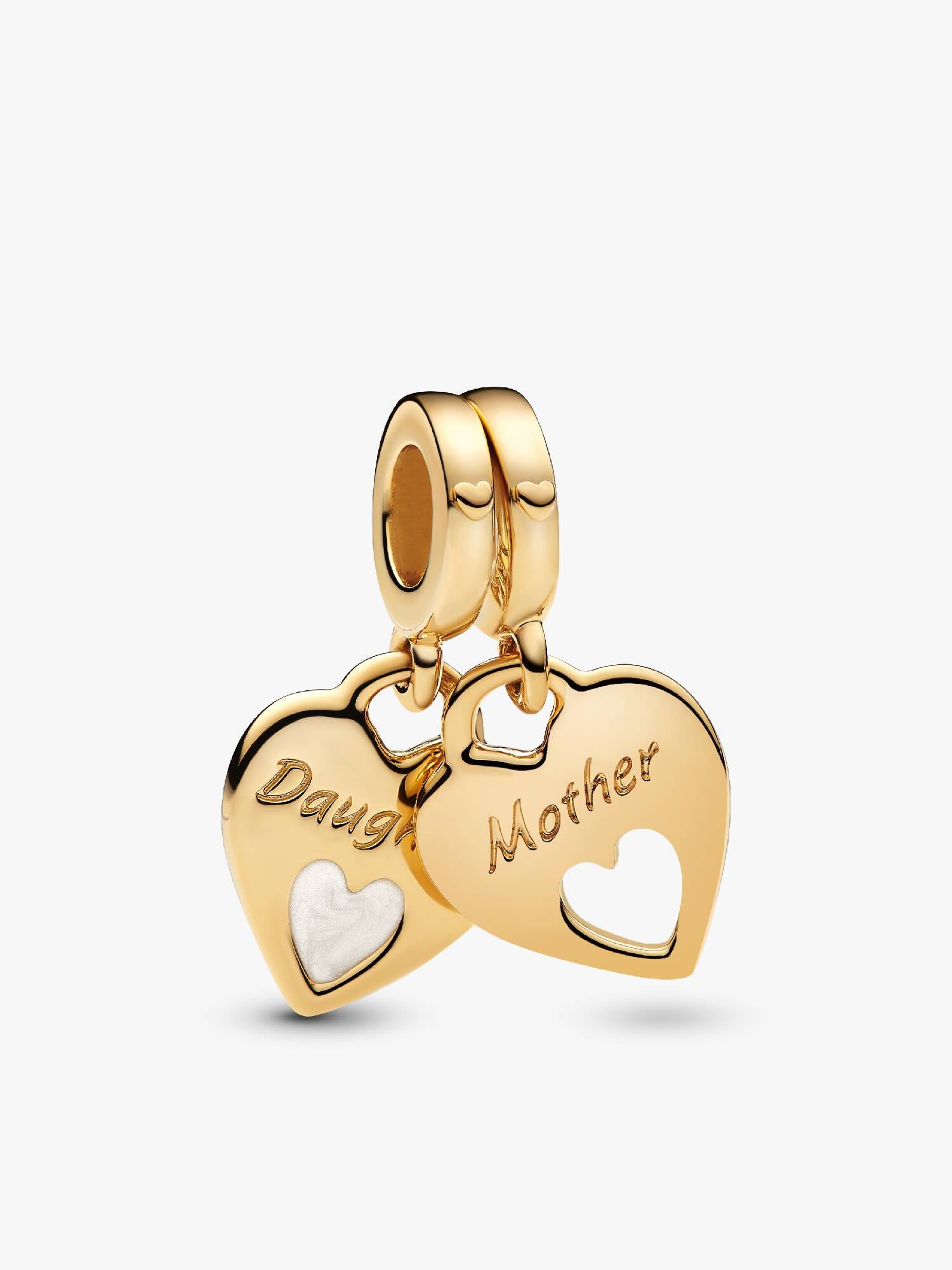 Charm Pendant Cœur Séparable Double