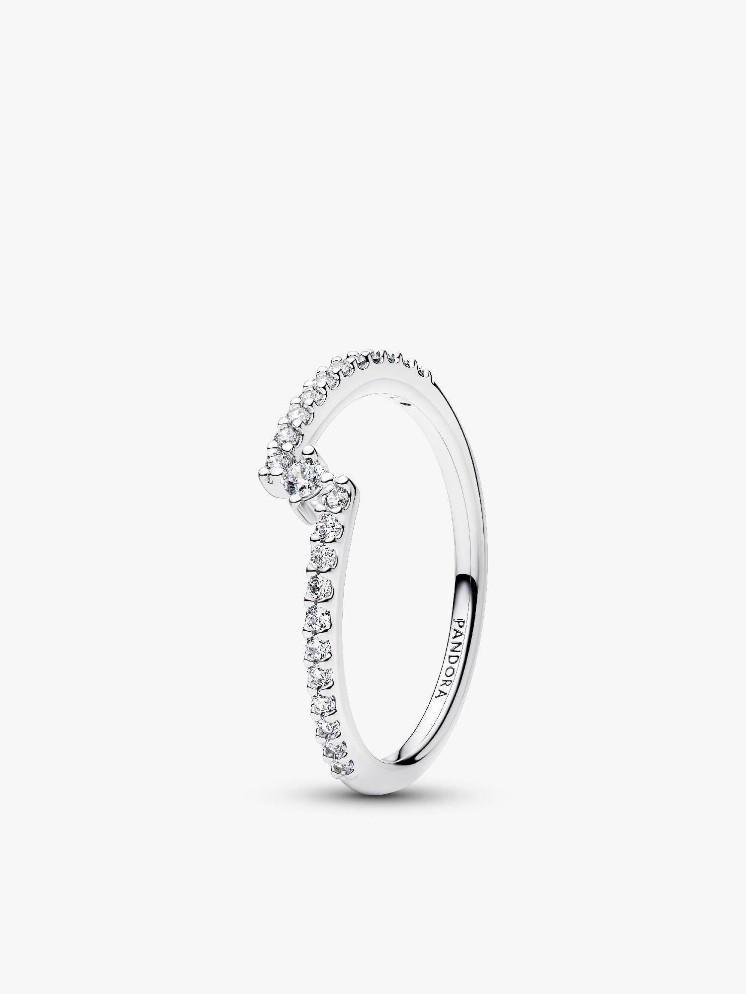 Bague Pavée Fendue Scintillante