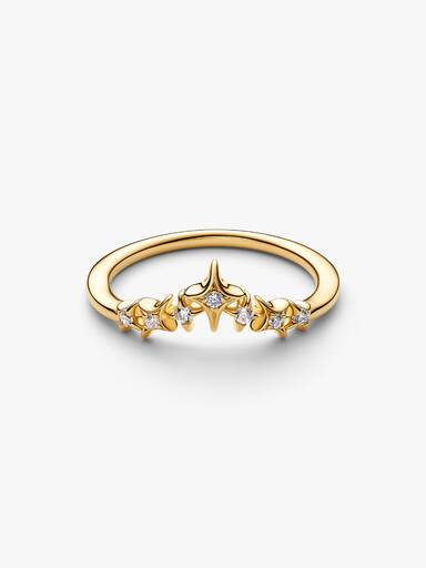 Bague Diadème Étoilé Dorée
