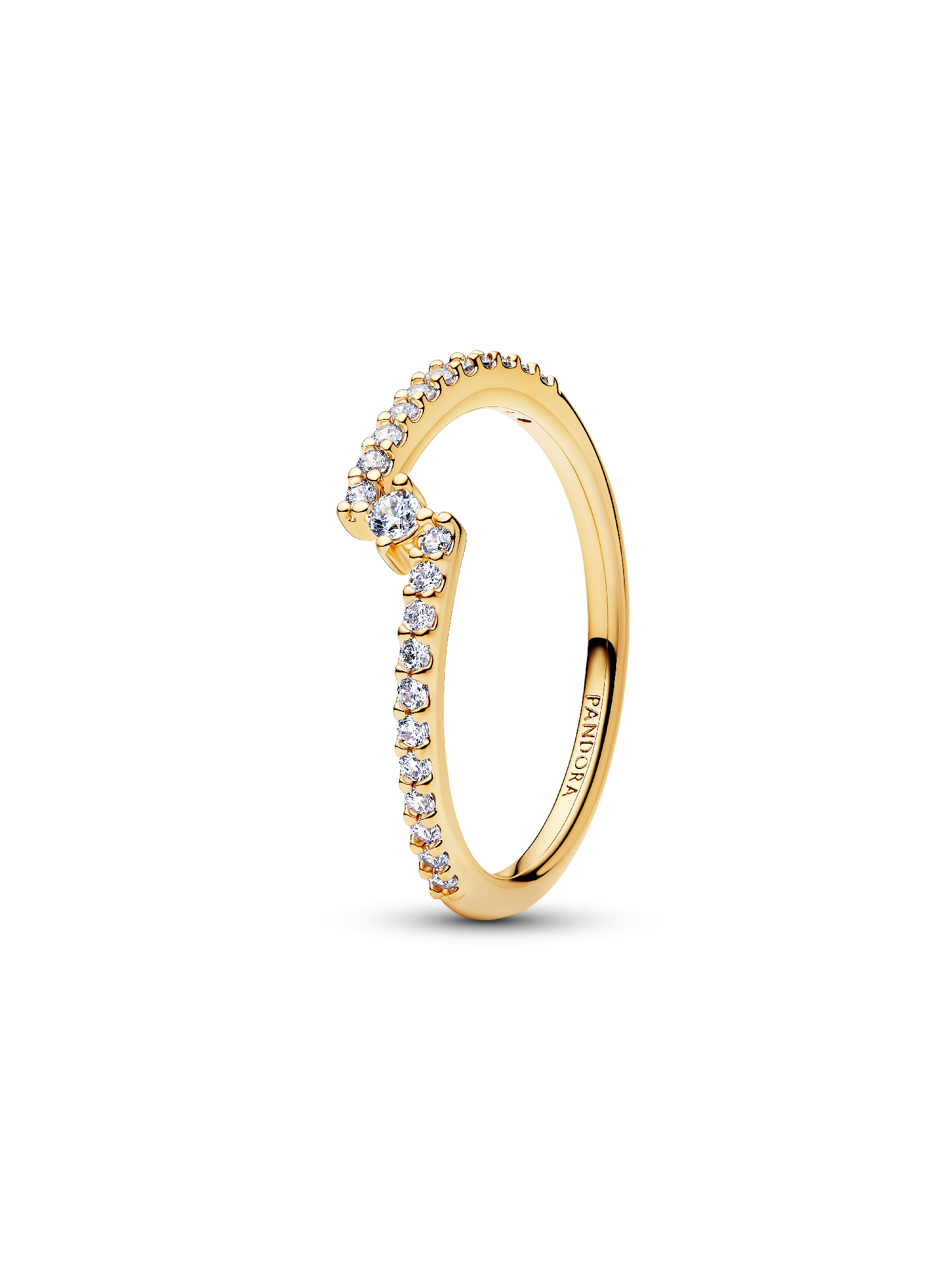 Bague Pavée Fendue Scintillante
