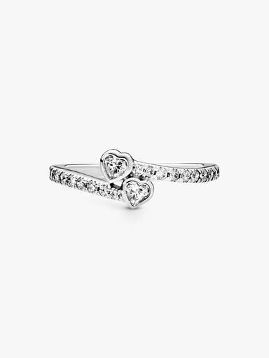Bague Deux Cœurs Scintillants