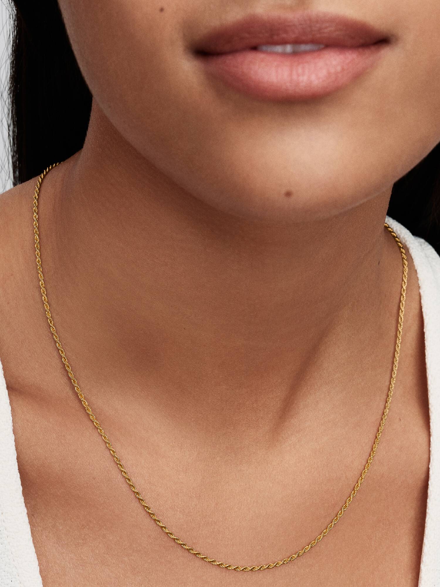 Collier Maille Corde Doré
