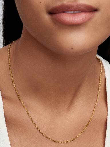 Collier Maille Corde Doré