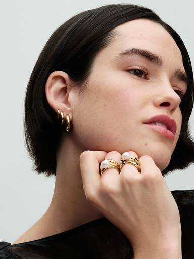 Bague Perle de Culture d'Eau Douce Traitée Baroque