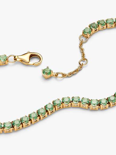 Bracelet Rivière Vert Scintillant