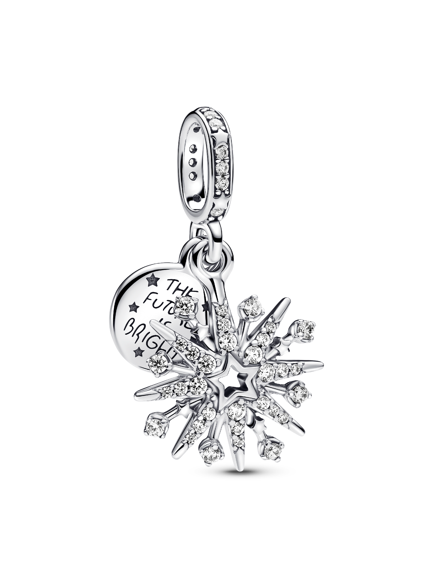 Charm Pendant Double Feu d'Artifice Scintillant