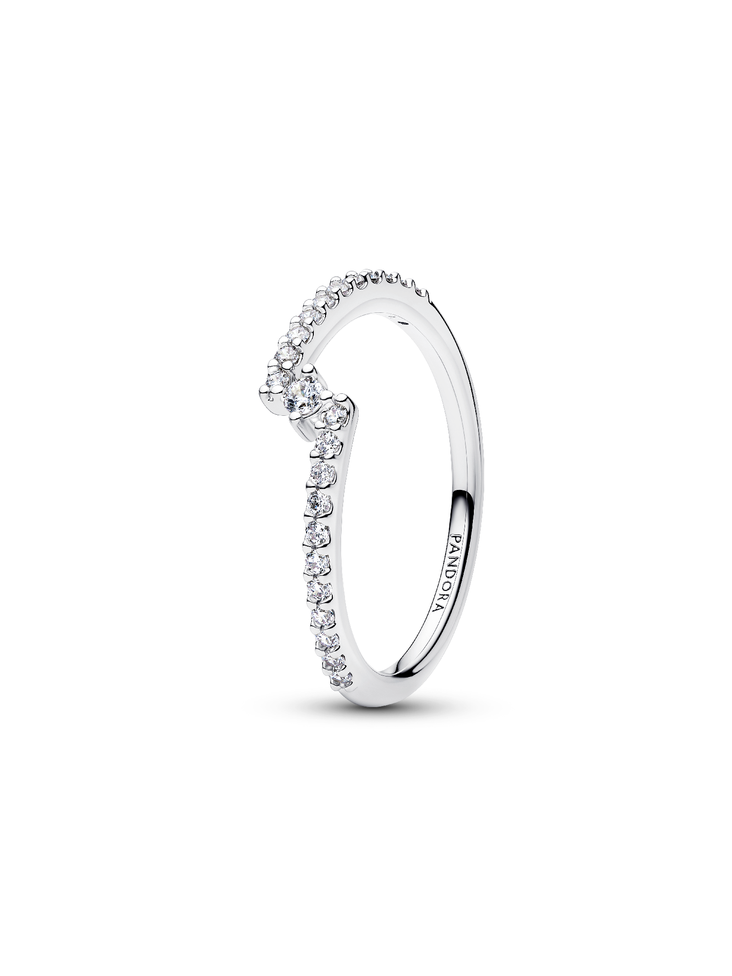 Bague Pavée Fendue Scintillante