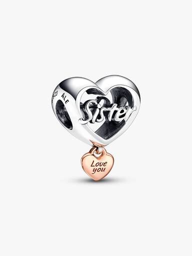 Charm Cœur de Sœur Rose