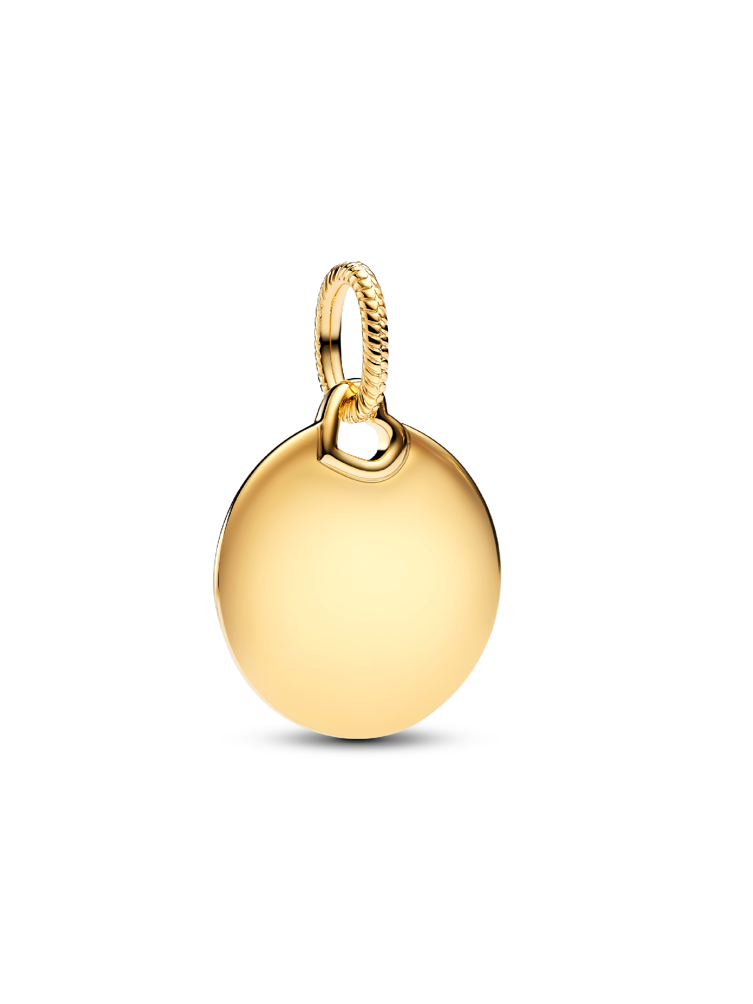 Charm Pendant Plaque Ronde Gravable