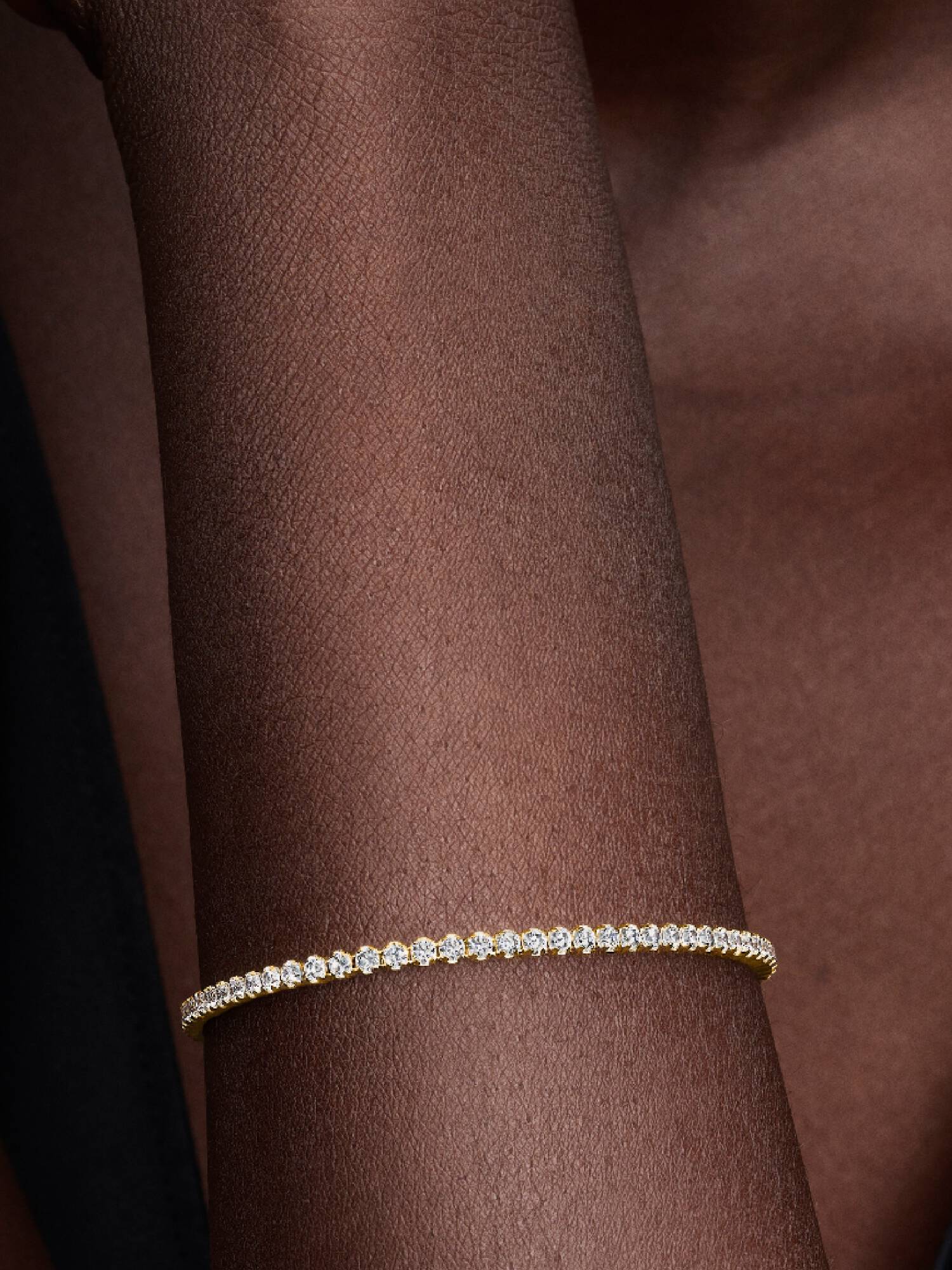 Bracelet Rivière Scintillant Doré