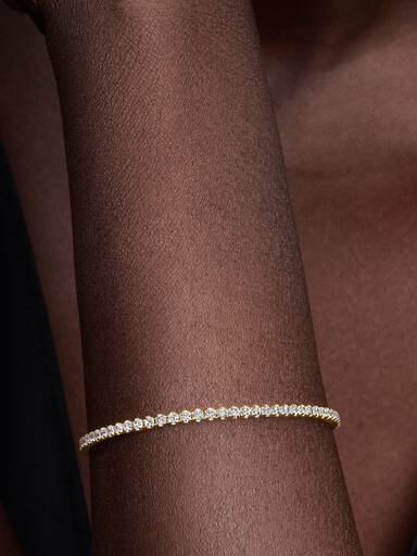 Bracelet Rivière Scintillant Doré