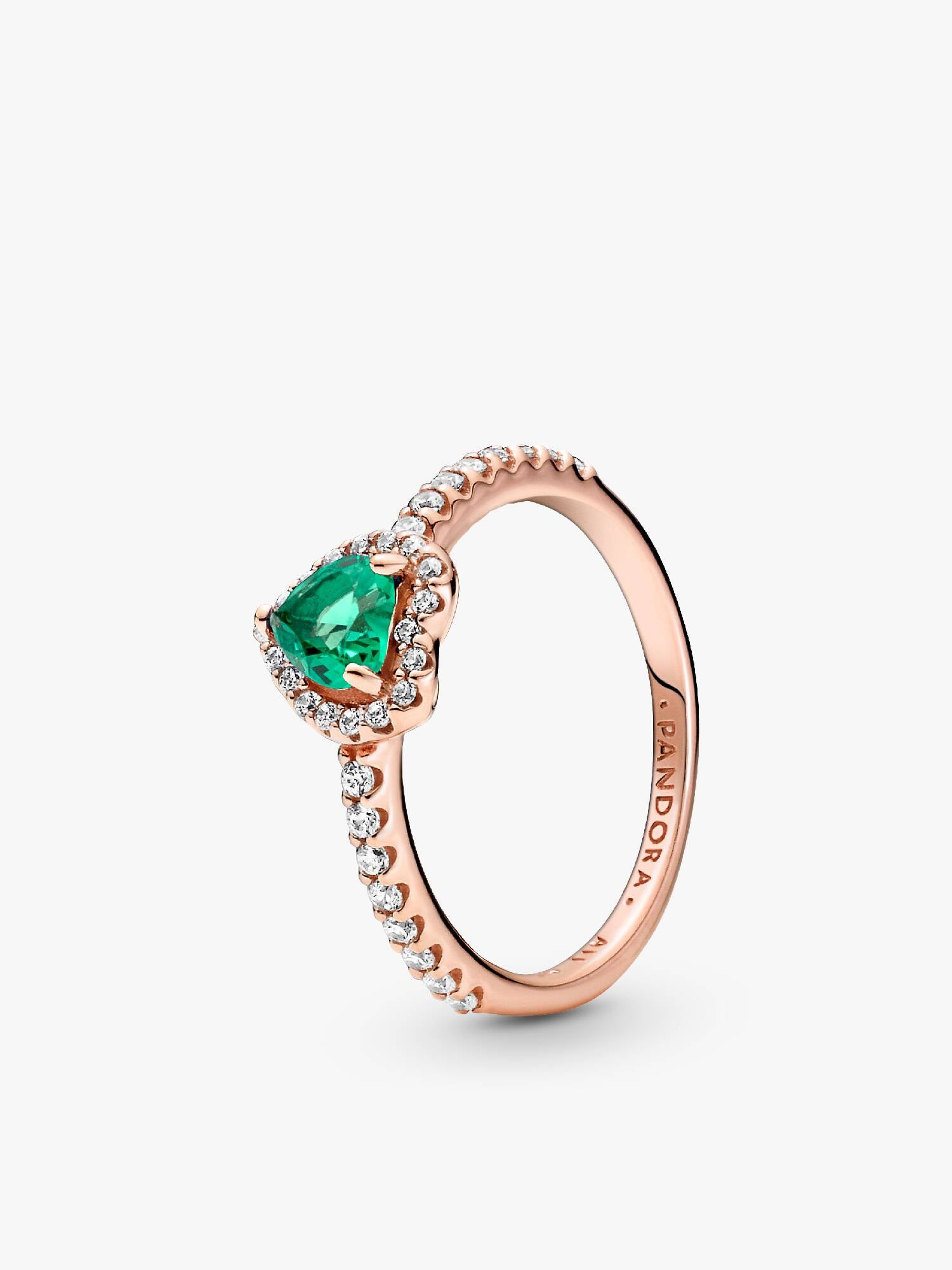 Bague Cœur Surélevé Scintillant