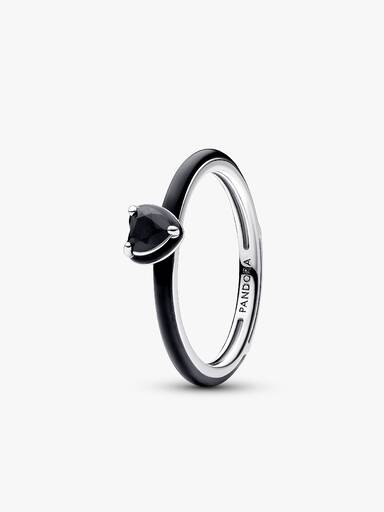 Bague Cœur Chakra Noir