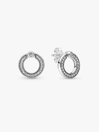 Clous d'Oreilles Réversibles Pavé & Cercle Signature
