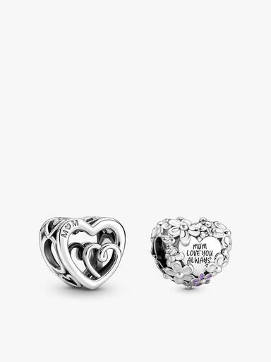 Coffret Cadeau Charms Mum Infinity Cœurs et Marguerite