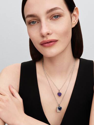 Charm Pendant Cœur Rouge Gravable