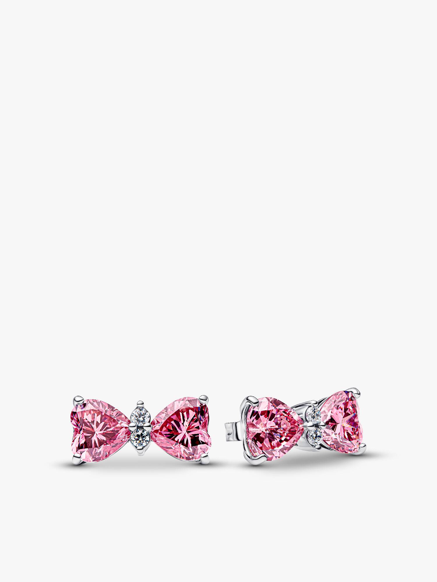 Clous d'Oreilles Nœuds Rose