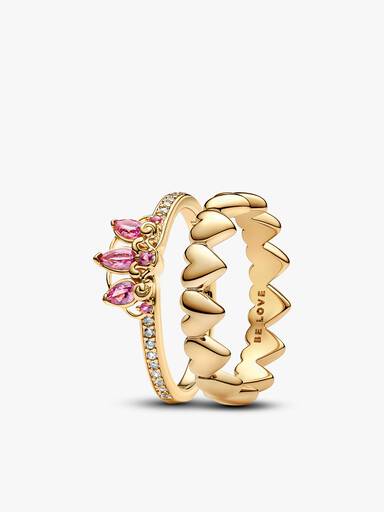 Coffret de bagues de cœur de princesse
