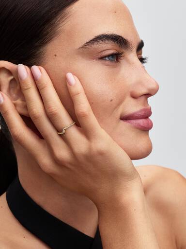 Bague Pavée Fendue Scintillante