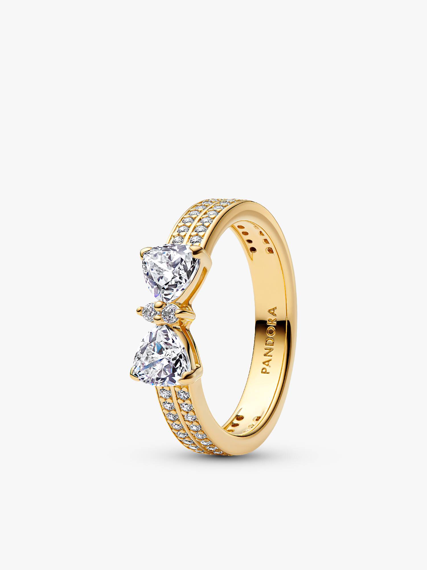 Bague Double Rang Nœud Scintillant