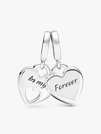 Charm Pendant Cœur Séparable Double