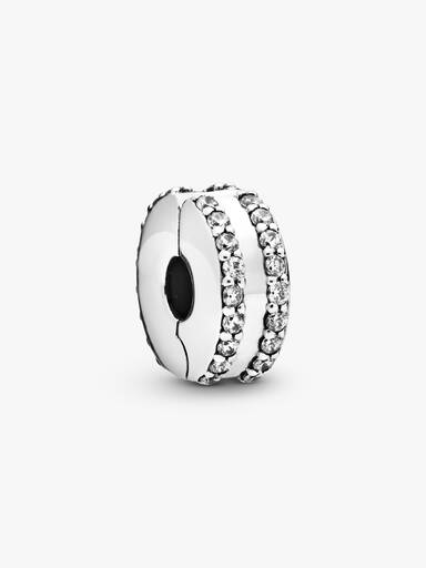 Charm Clip Pavé Double Rang