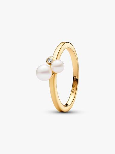 Bague Perles de Culture d'Eau Douce Traitées Duo
