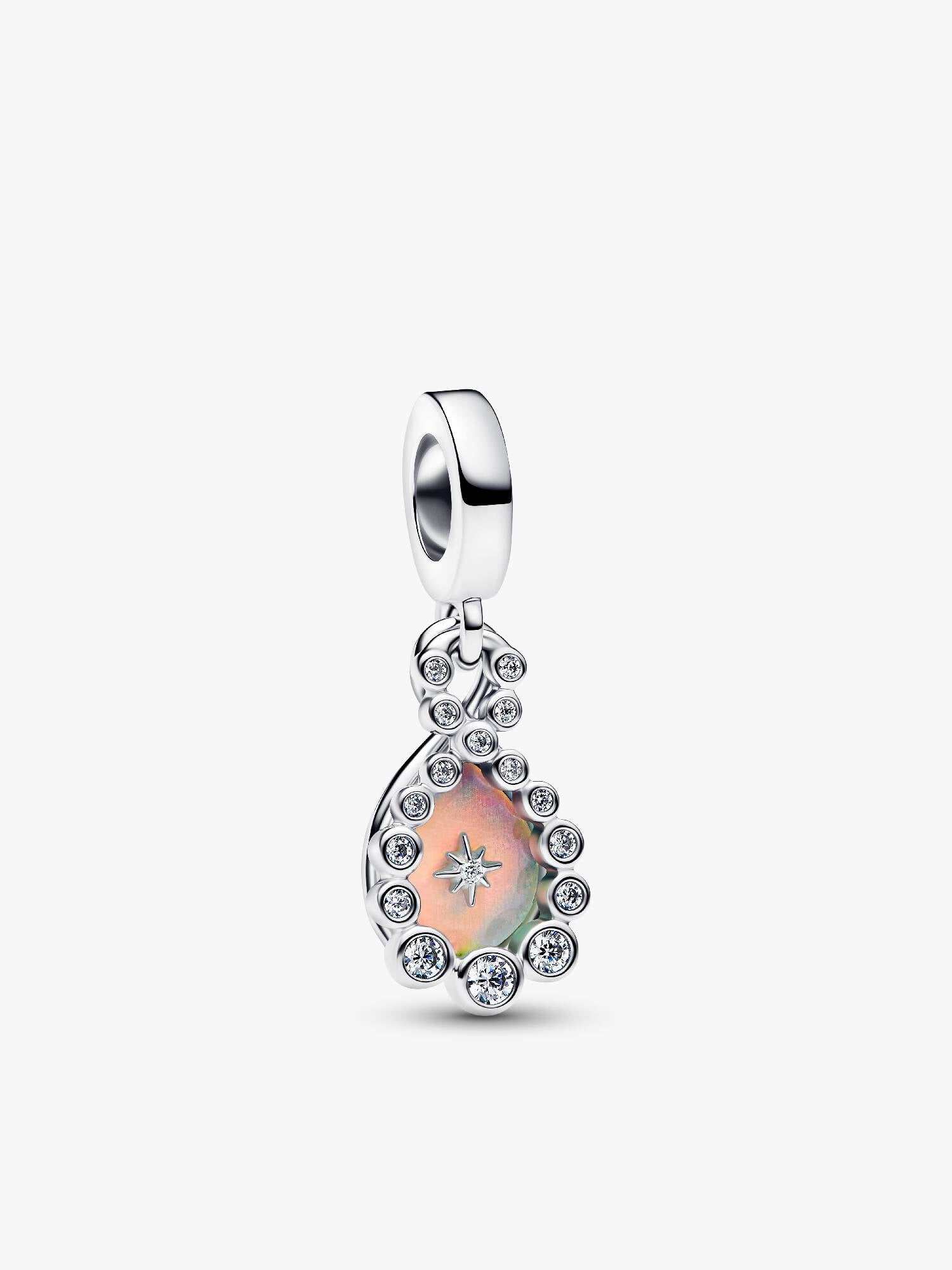 Charm Pendant Double Symbole de l’Infini Opalescent