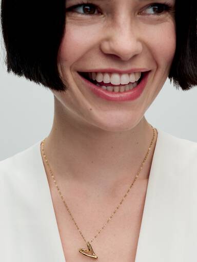 Collier à Pendentif Cœur de Forme Organique