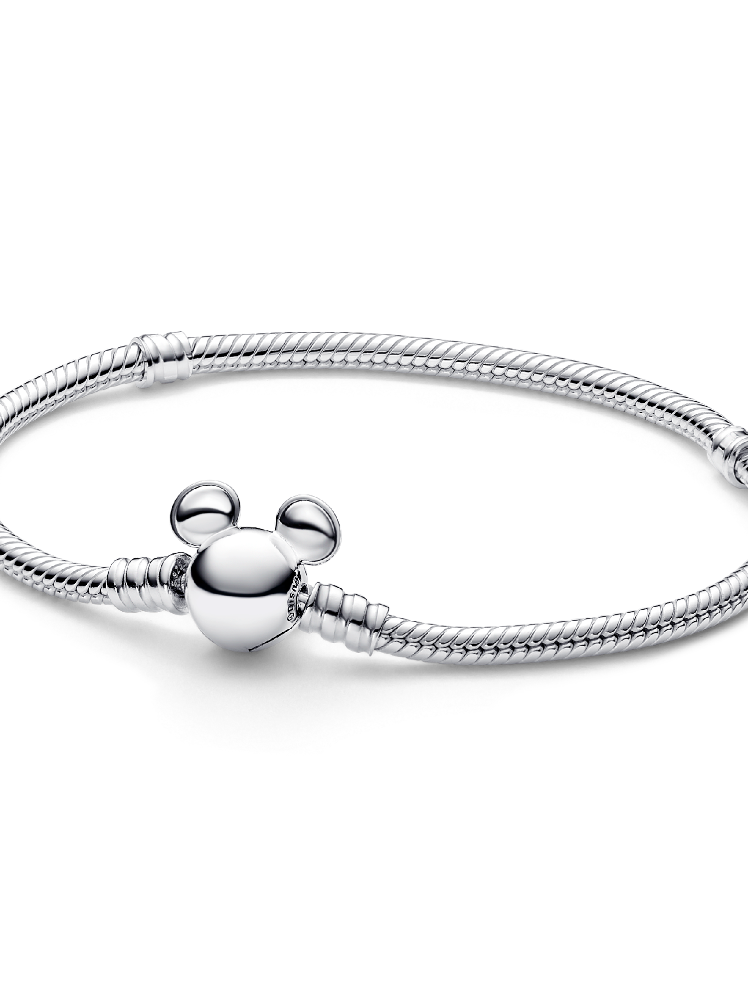 Bracelet Disney Maille Serpent Fermoir Mickey Pandora Moments