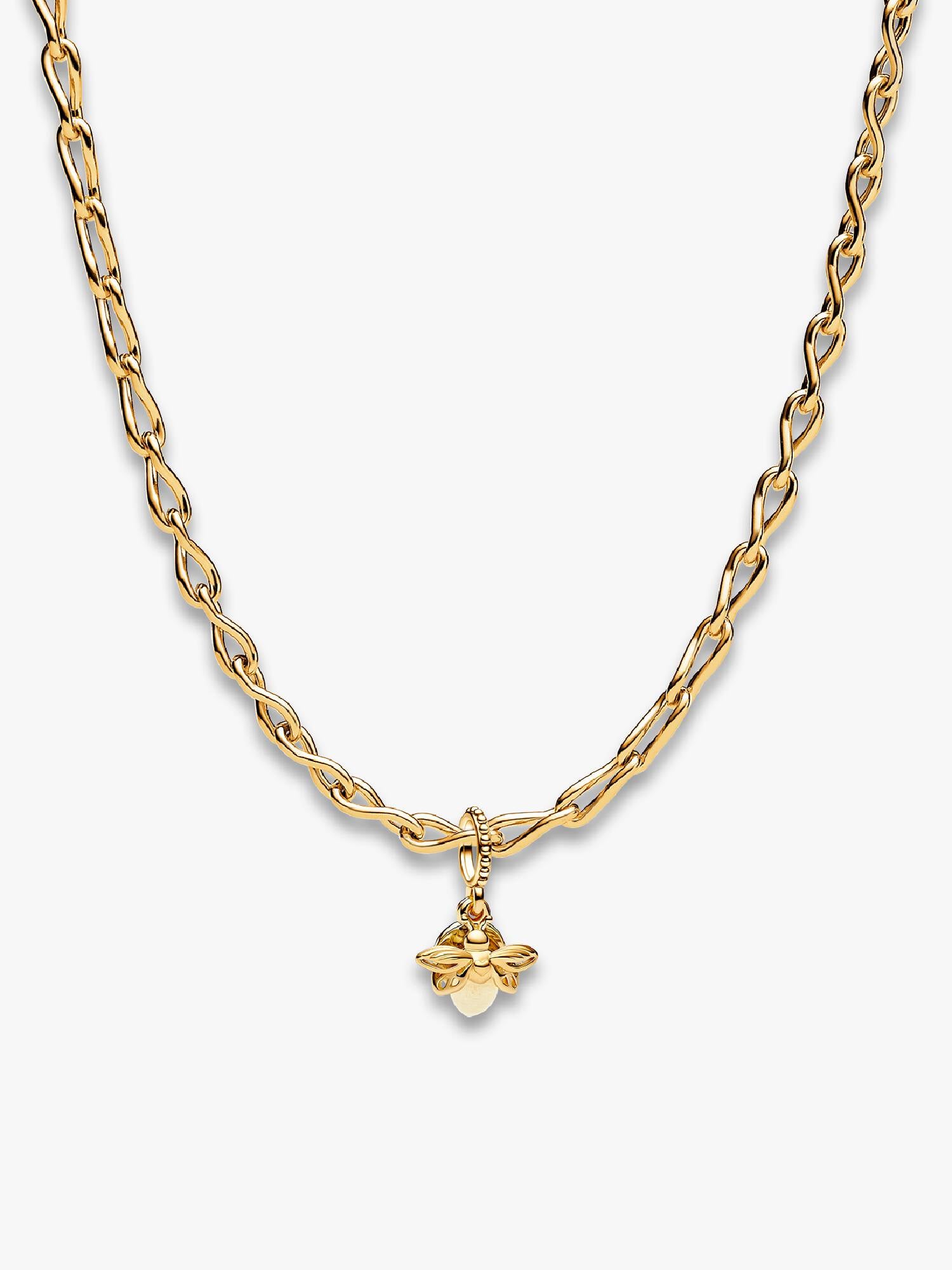 Collier Composé Chaîne Infini & Charm Luciole Phosphorescente