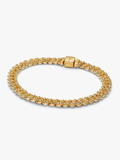 Bracelet Maille Cubaine Pavé
