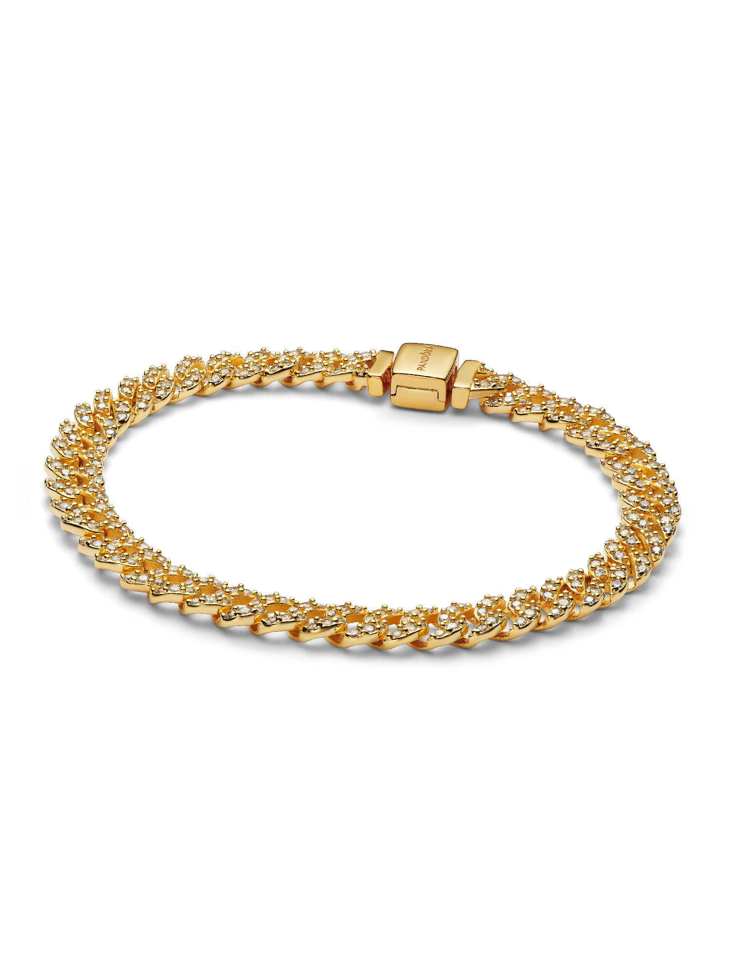 Bracelet Maille Cubaine Pavé