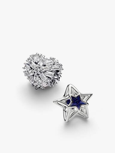 Coffret Cadeau Charms Cœur et Étoile Célestes