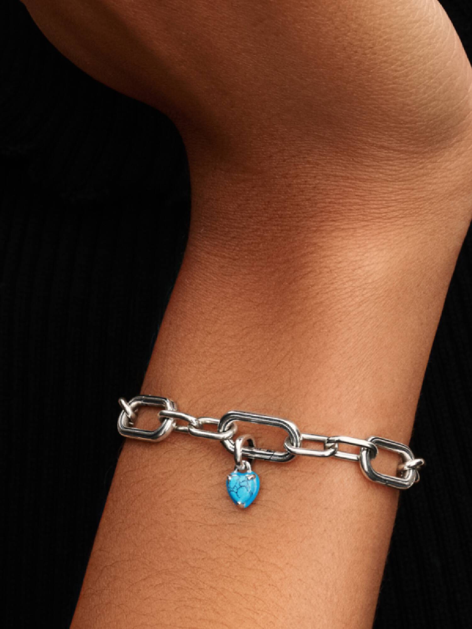 Mini Dangle Cœur Turquoise