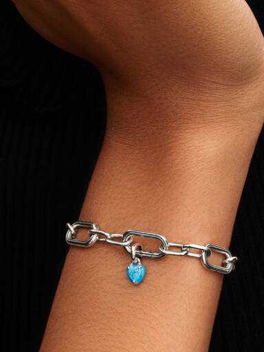 Mini Dangle Cœur Turquoise