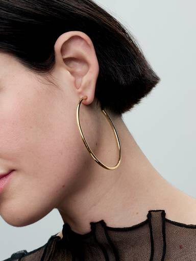 Boucles d'Oreilles Créoles Ouvertes 65 mm