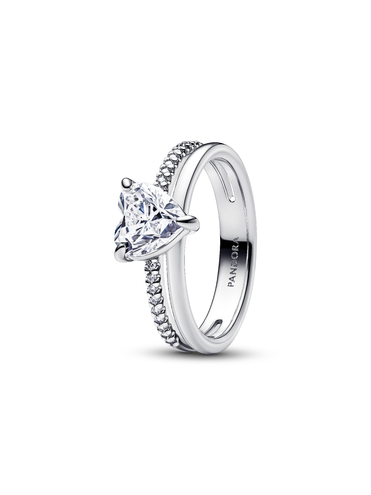 Bague Cœur Anneau Double