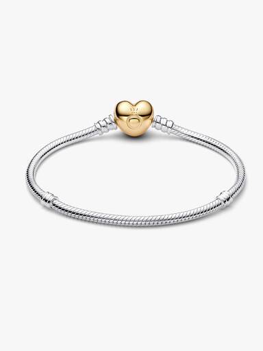 Bracelet Maille Serpent Fermoir Cœur