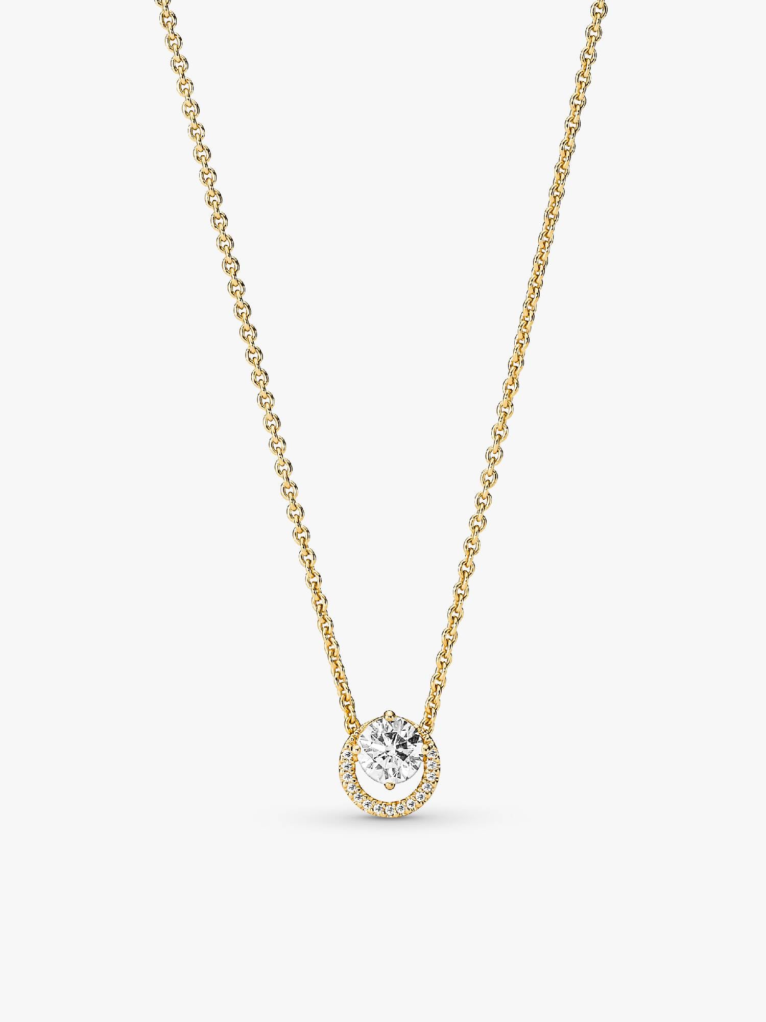 Collier Pendentif Halo Rond Scintillant