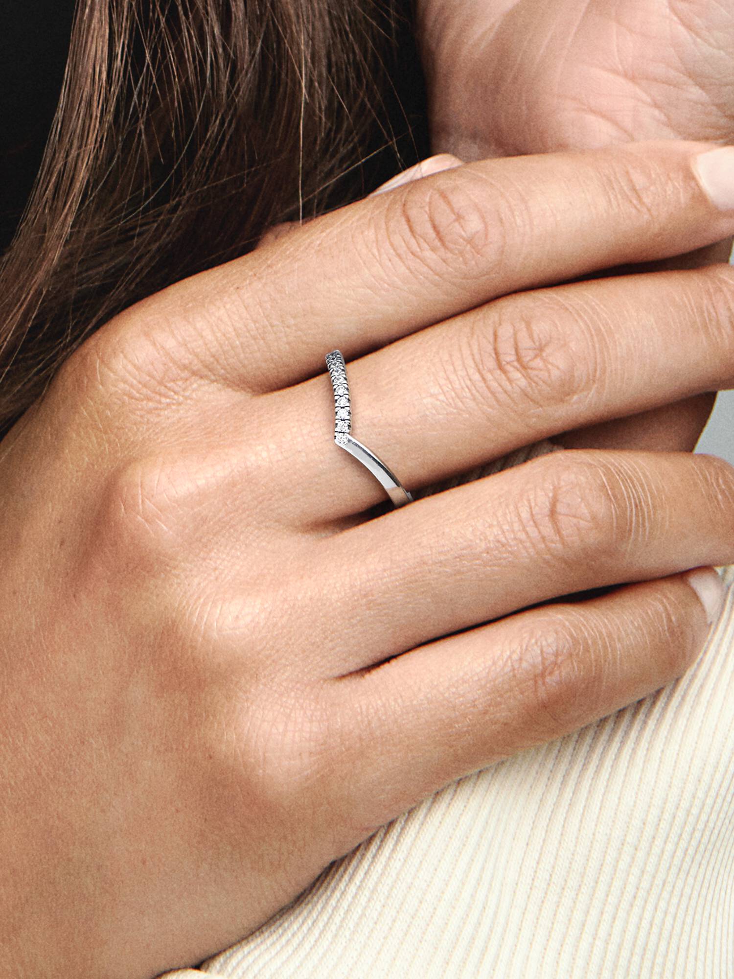 Bague Semi-Scintillante Vœu Pandora Timeless