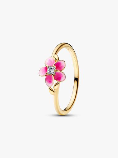 Bague Disney Vaiana Fleur de Plumeria Dorée