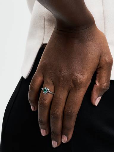 Bague Cercle Éternité Couleur de Naissance du Mois de Mai